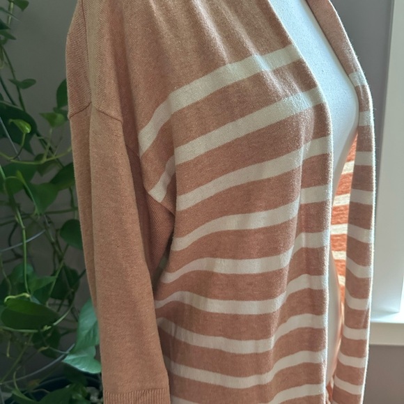Striped Open-Front Cardigan Sweater - Picture 4 of 8